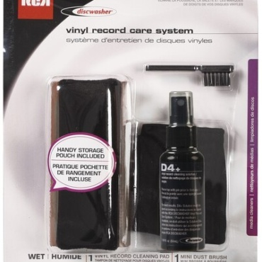 Discwasher RD1007Z D4+ Record Care System 50 Ml - Discwasher D4+ Record Care System - Includes Cleaning Fluid, Brush & Storage Bag (Black & Brown) (ACC-New)