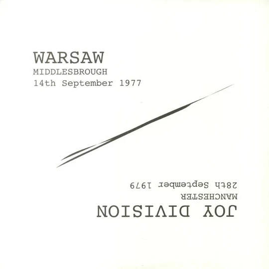 Warsaw (Joy Division) - Warsaw Middlesbrough 14th September 1977 / Joy Division Manchester 28Th September 1979 (LP-New)