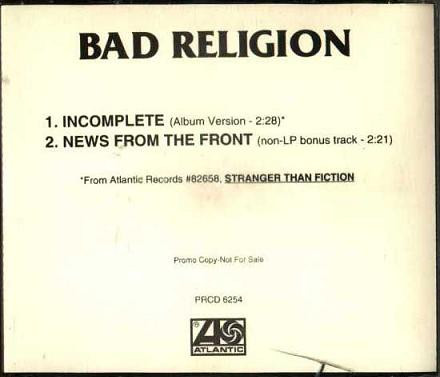 Bad Religion - Incomplete (CD-Used)