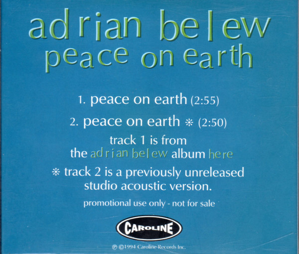 Adrian Belew - Peace On Earth (CD-Used)