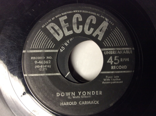 Harold Carmack - Down Yonder (7IN-Used)