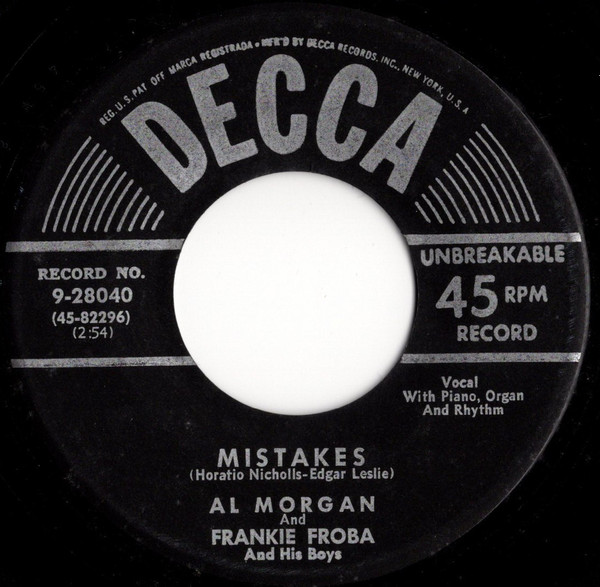 Morgan, Al - Mistakes / My Castle In Spain (Is A Shack In The Lane) (7IN-Used)