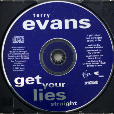 Terry Evans - Get Your Lies Straight (CD-Used)