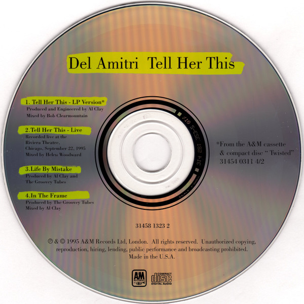 Del Amitri - Tell Her This (CD-Used)