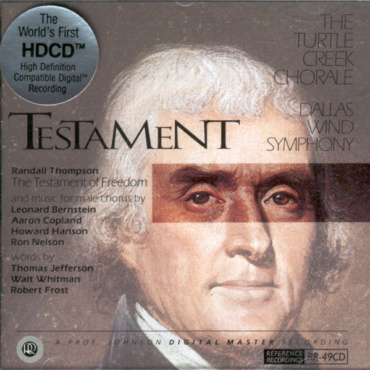 Turtle Creek Chorale, Tim Seelig, Dallas Wind Symphony - Testament - American Music For Male Chorus And Band (CD-Used)