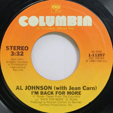 Al Johnson with Jean Carn - I'm Back For More (7IN-Used)