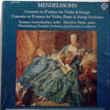 Mendelssohn - Concerto In D Minor For Violin & Strings / Concerto In D Minor For Violin, Piano & String Orchestra (LP-Used)